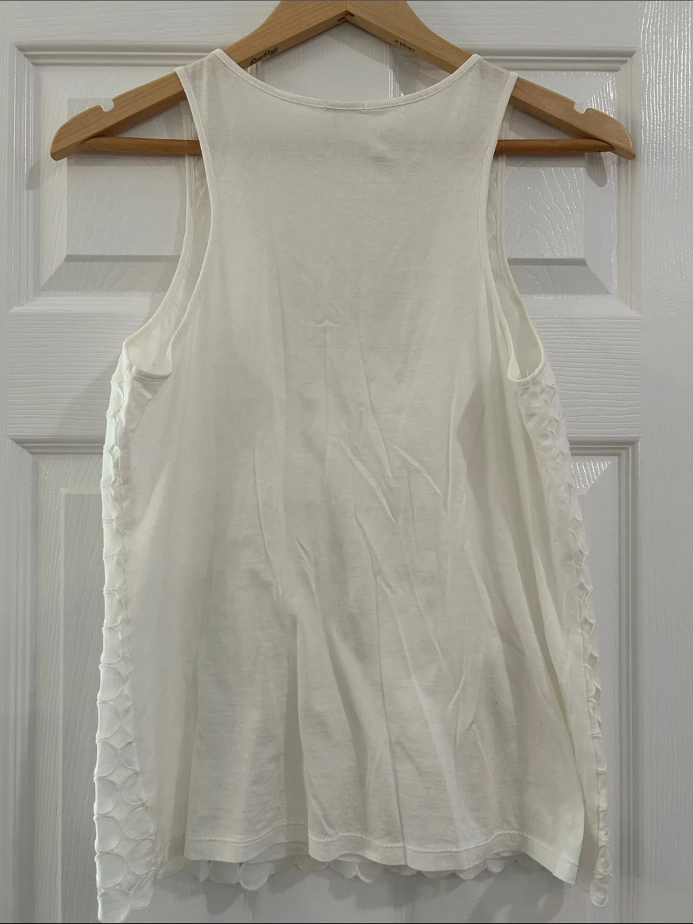J. Crew White Circle Lace Tank Top